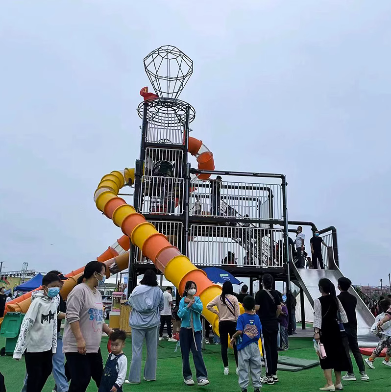 飛天城（chéng）堡組合滑梯無動力樂園 (7)